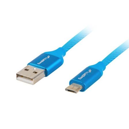 Lanberg Cable USB A a Micro USB 2.0 1m Azul CA-USBM-20CU-0010-BL